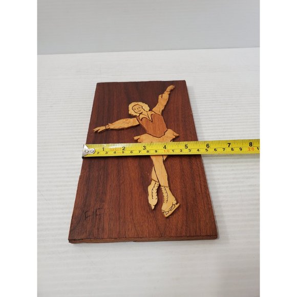 Inlaid Wood Marquetry Ballet dancer, Italian Art, Vintage Wooden Ballet … - Picture 8 of 10